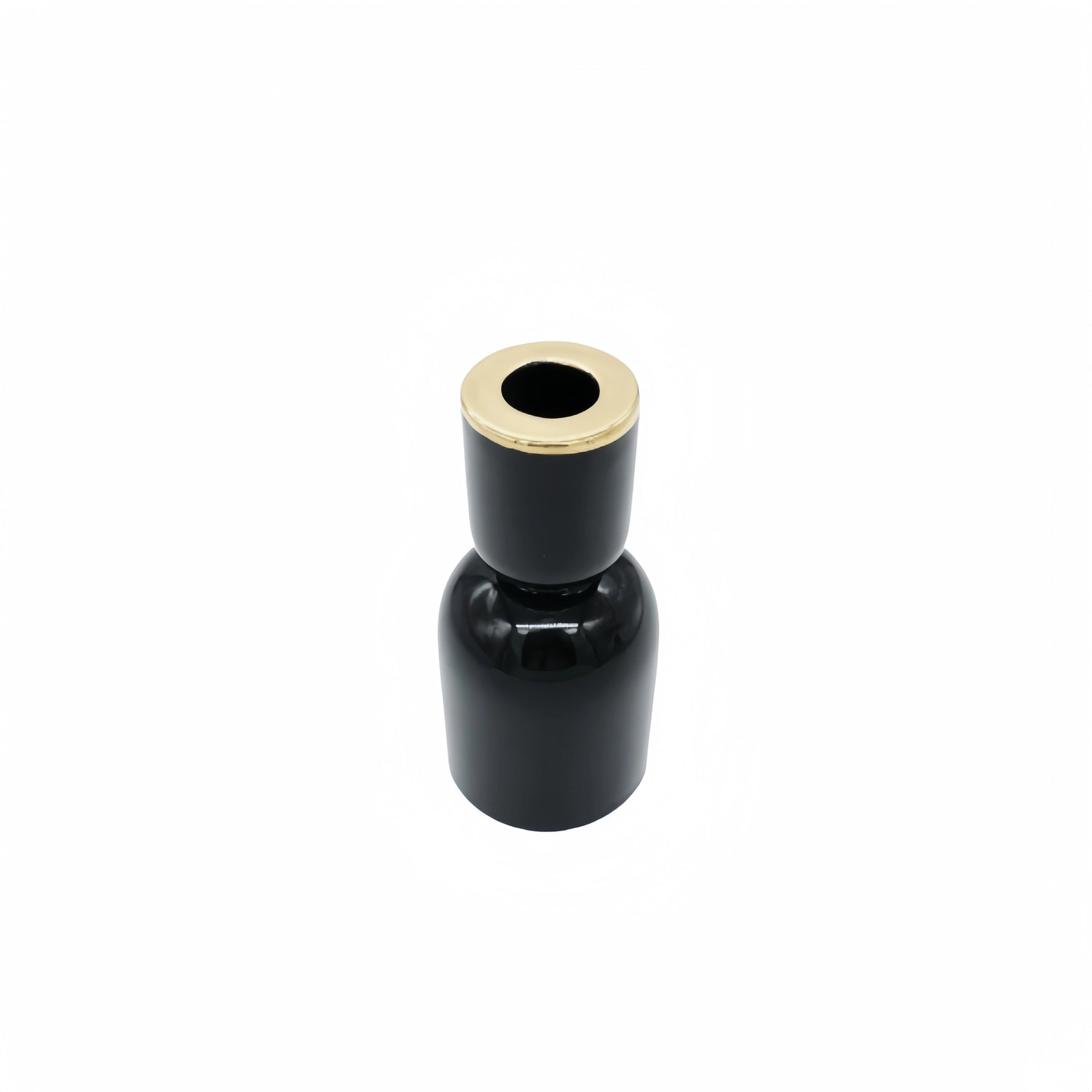 Black Ceramic Candle Holder