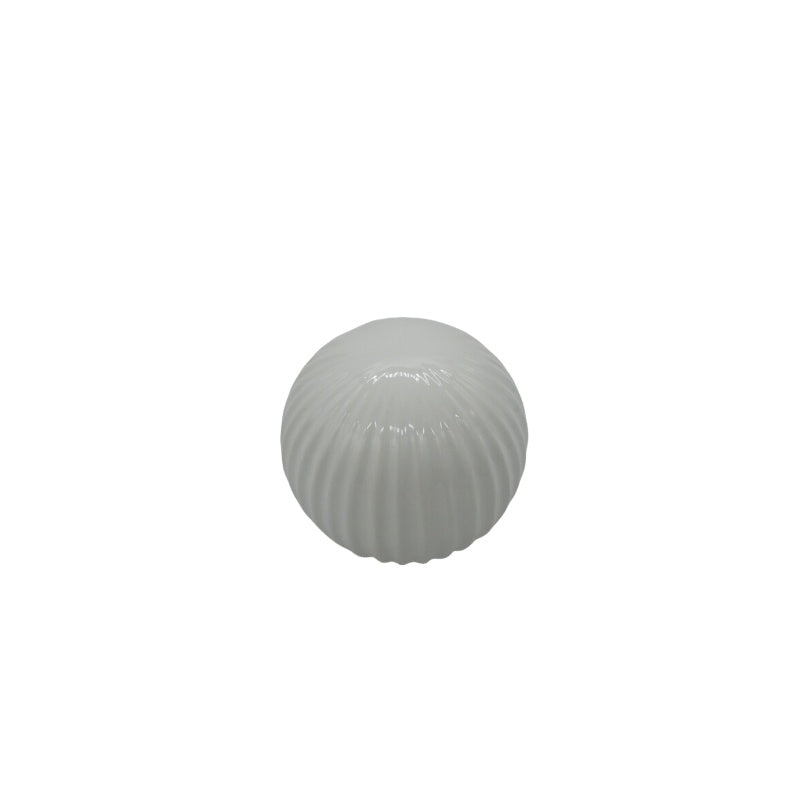 White Spherical Ceramic Ornament