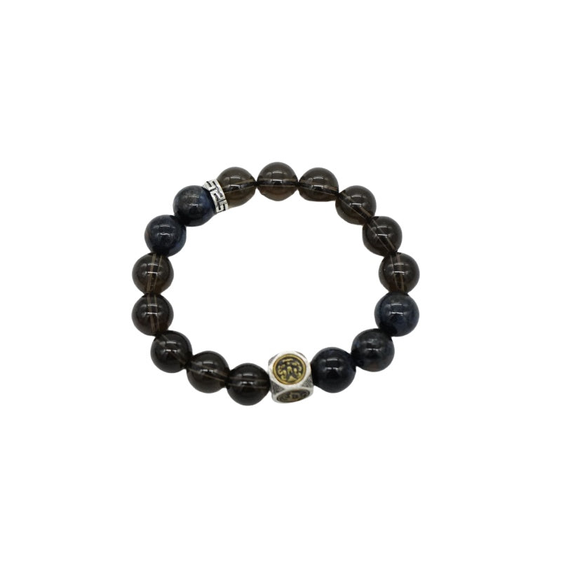 Tea Amber Aura Smoky Quartz Bracelet