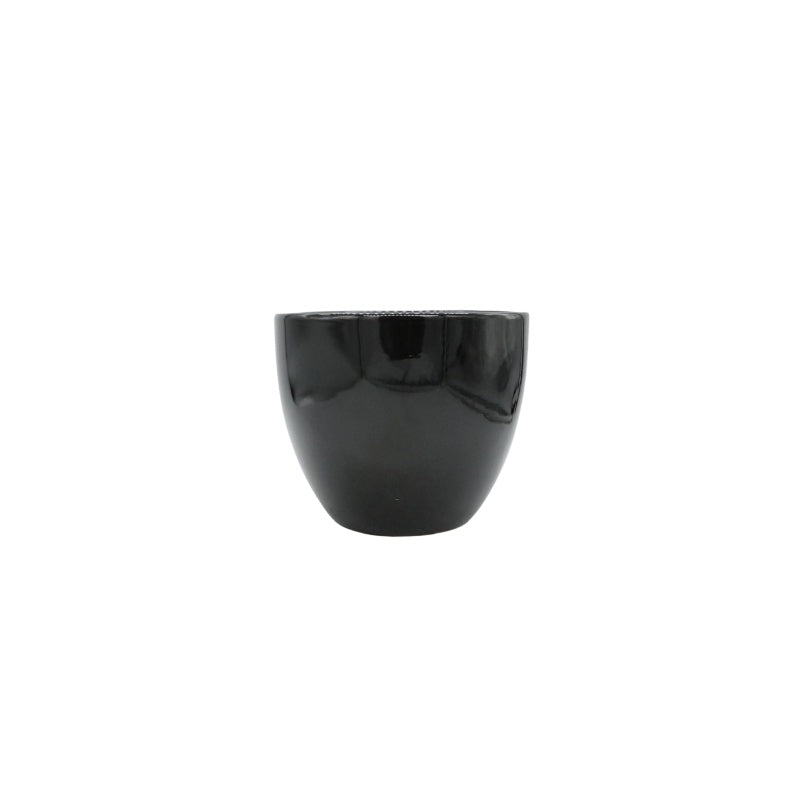 ceramic flower pot black