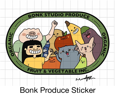 Bonk Produce Sticker