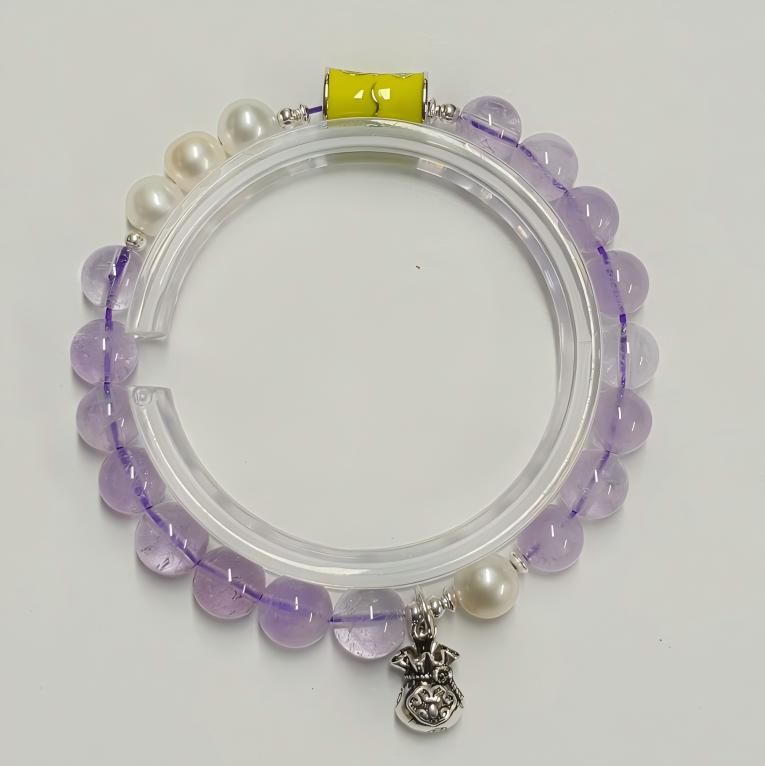 Awakening Amethyst Lavender Crystal Bracelet
