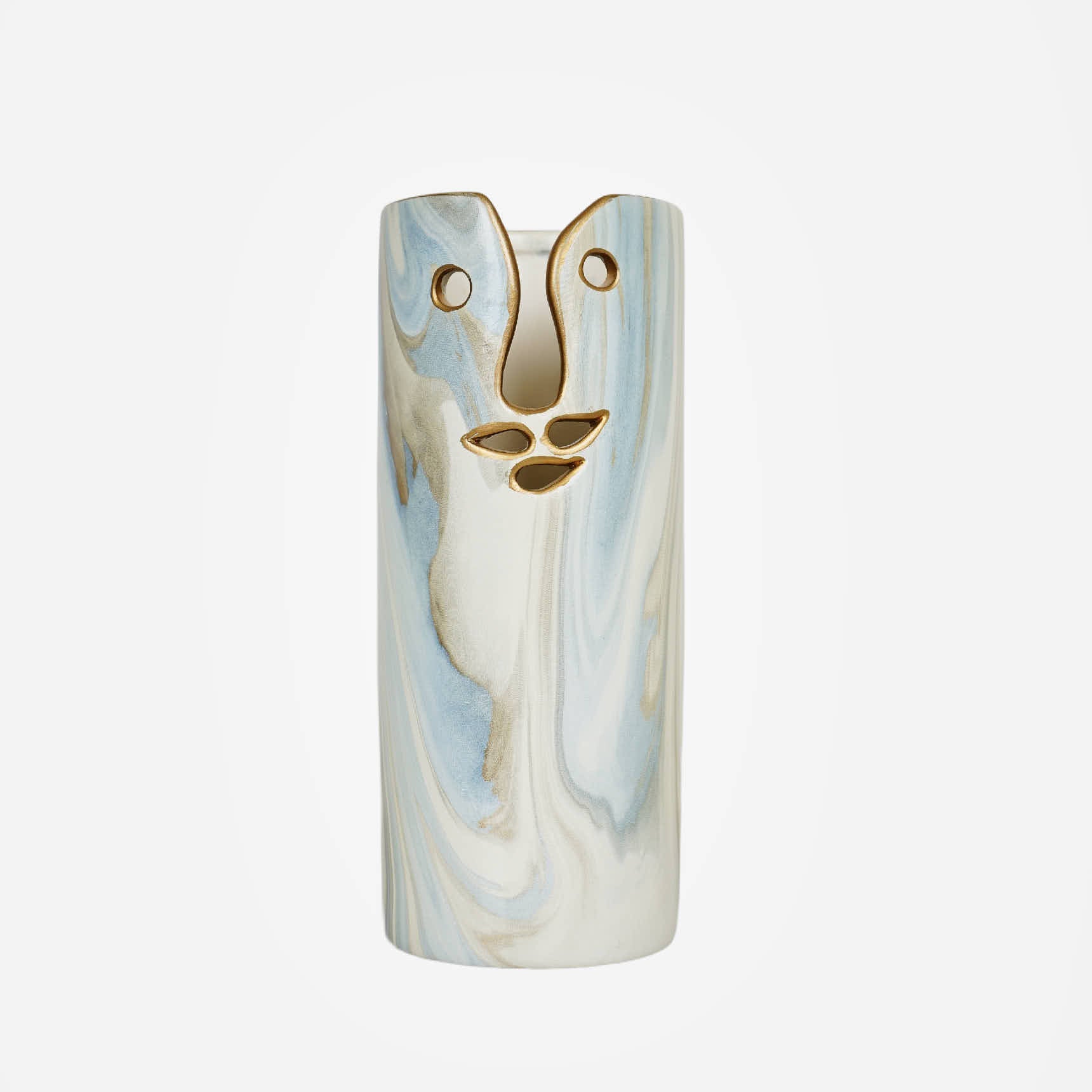 Ceramic Vase face blue white
