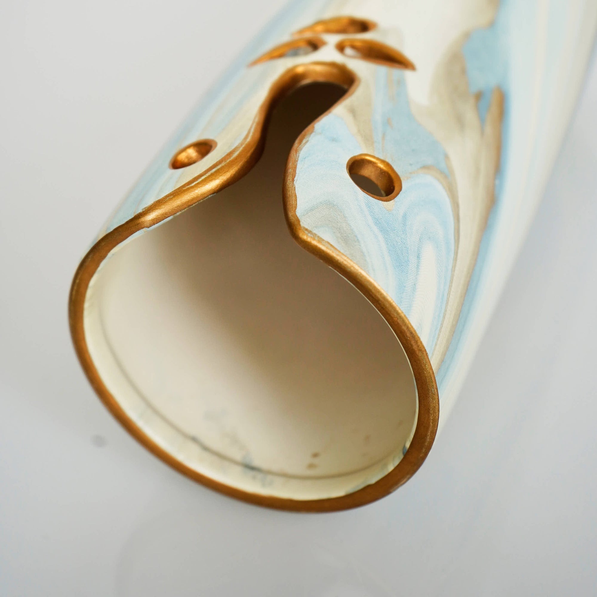 Ceramic Vase face blue white