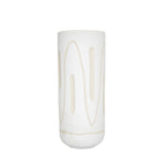 Ceramic vase  white  ornament 9 cm