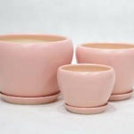 Ceramic Flower Pot Matte Pink Medium 201