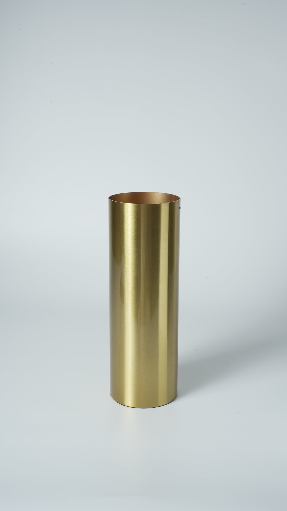 Gold Metal Cylinder Vase – Large