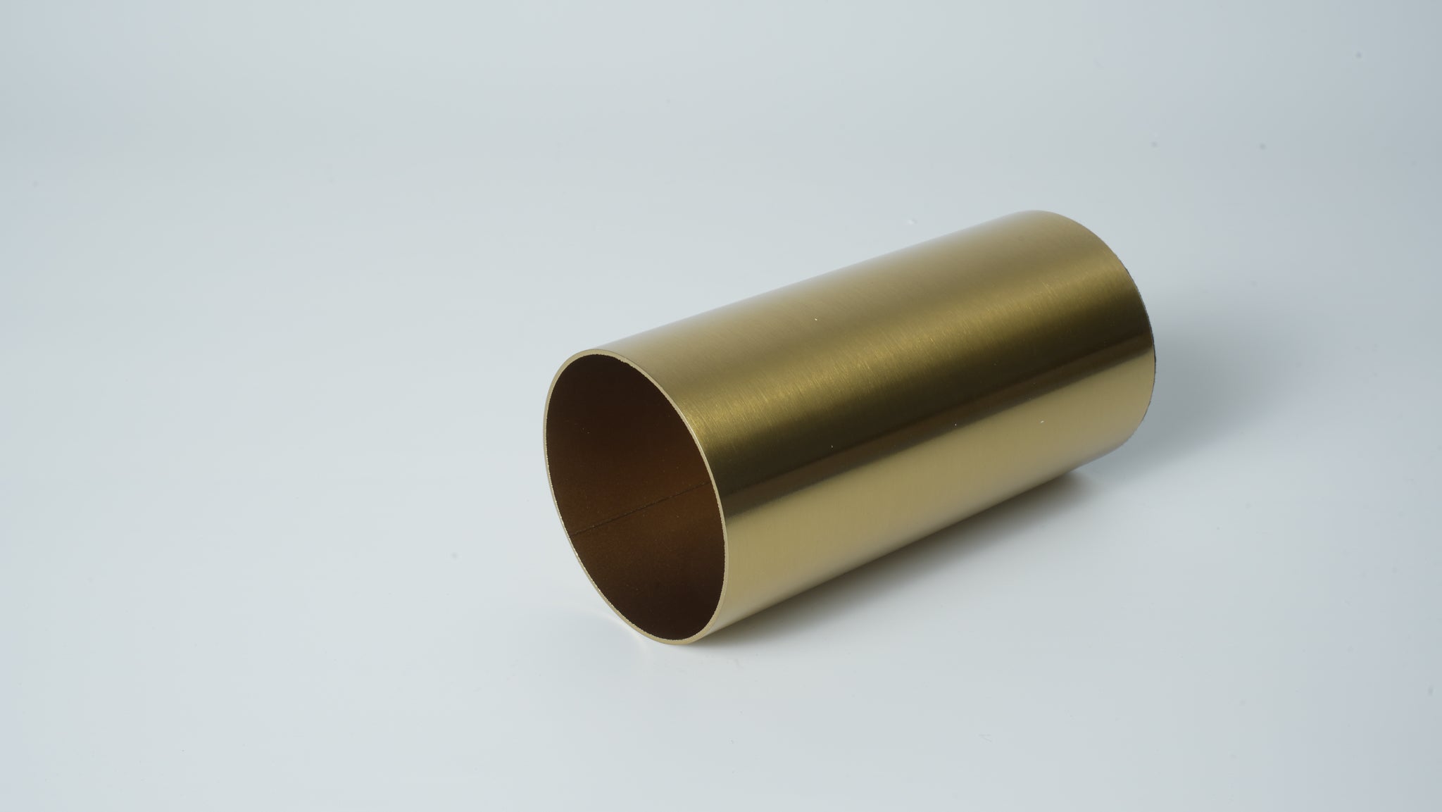 Gold Metal Cylinder Vase – Small