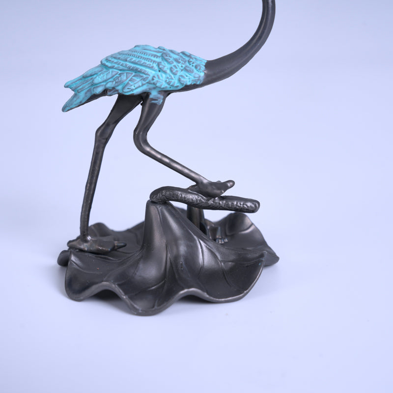 Blue Crane Alloy Incense Holder