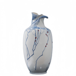 Blue and White Porcelain "Striving Upstream" Vase