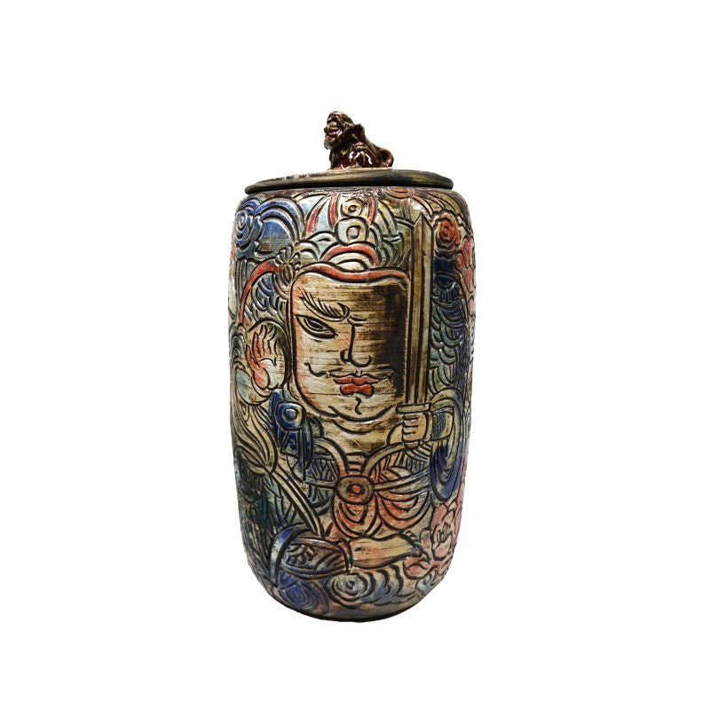 Ceramic threshold guardians pot