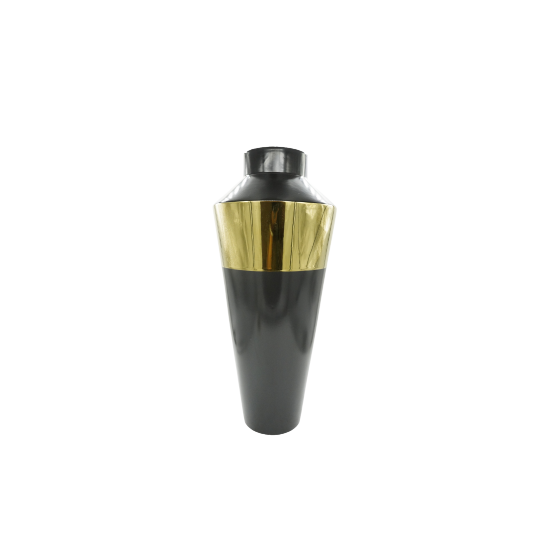 Golden Black Ceramic Vase