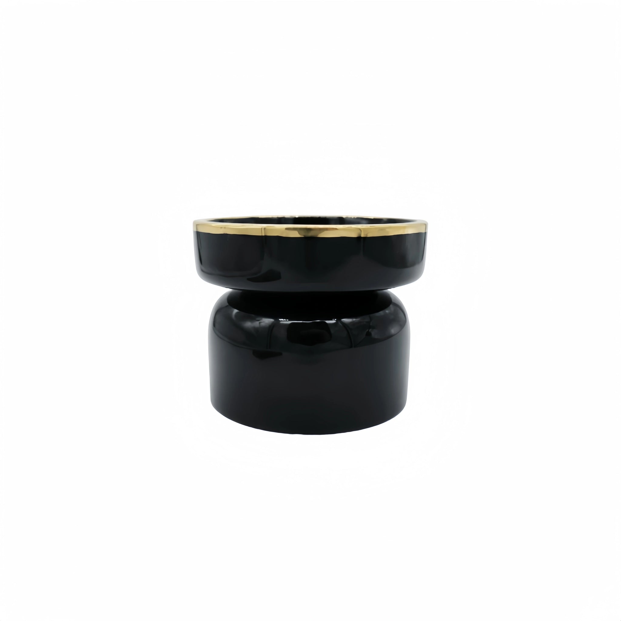 Black Ceramic Candle Holder