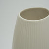Matte White Ceramic Vase – Slanted Opening (Medium)