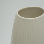 Matte White Ceramic Vase – Slanted Opening (Medium)