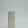 Matte White Ceramic Vase – Ribbed Cylinder