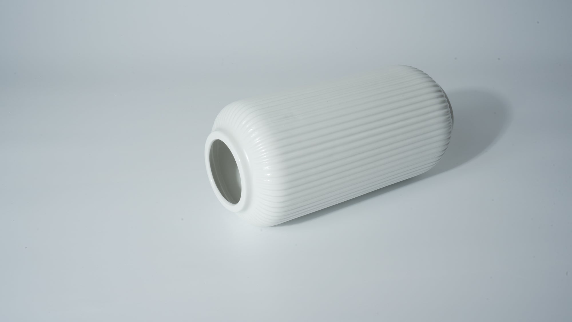 Matte White Ceramic T-Shaped Vase – Medium