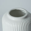 Matte White Ceramic T-Shaped Vase – Medium