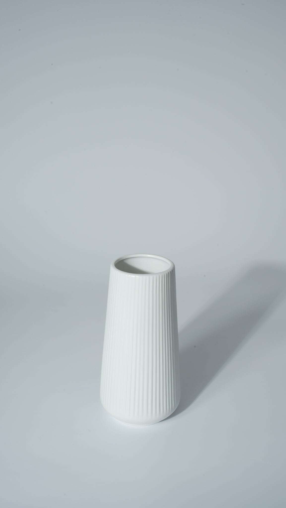 Matte White Ceramic T-Shaped Vase – Medium