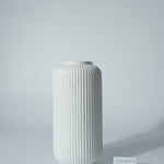 Matte White Ceramic T-Shaped Vase – Medium