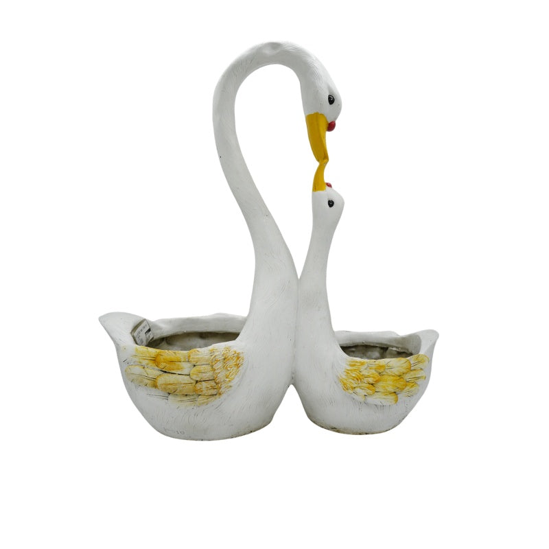 Mother and Baby Swan Flower Pot