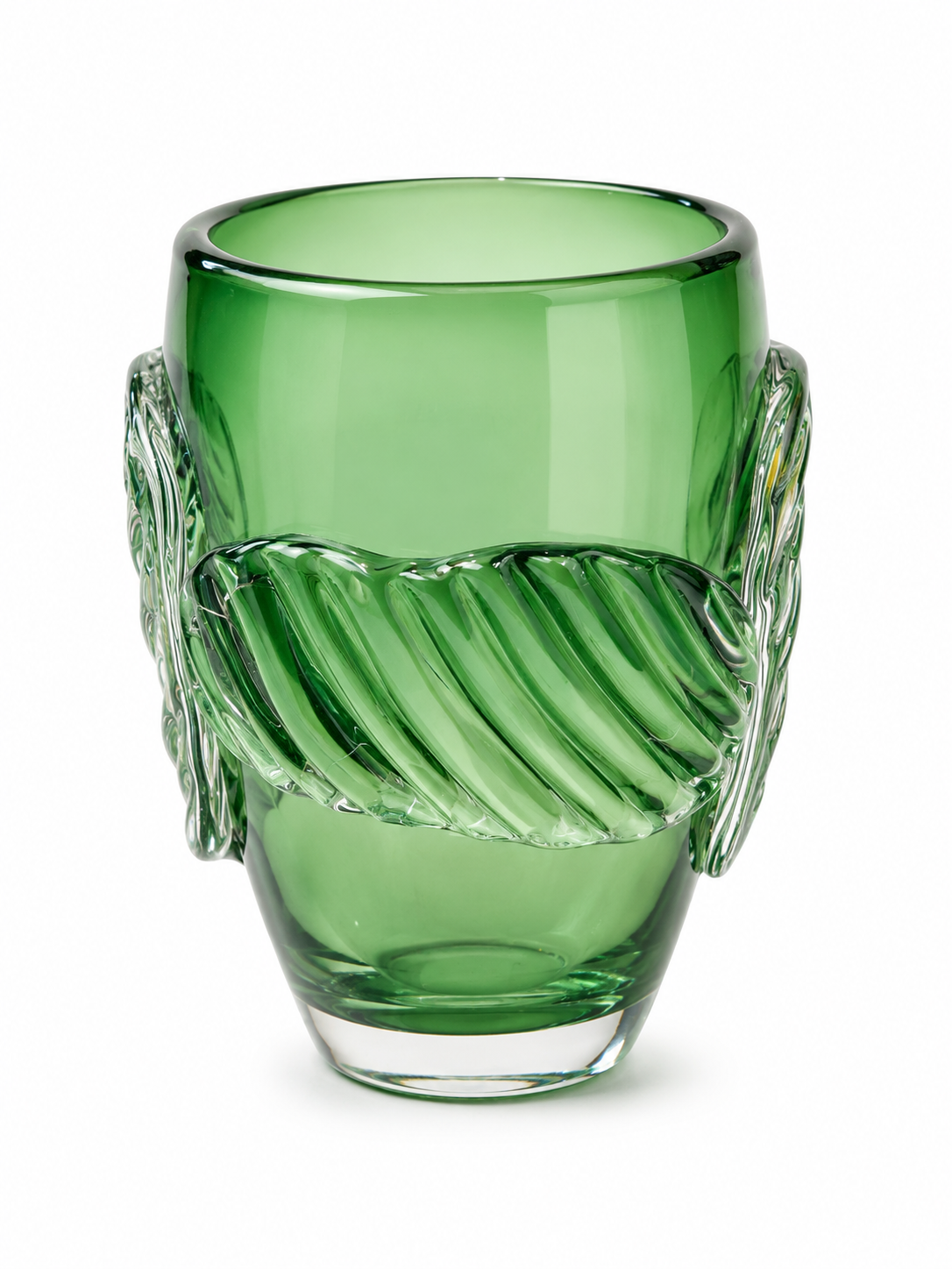 Green Glass Vase-L (21433)