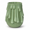 Green Teardrop Glass Vase - S(12374)