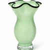 Rippled Glow Glass Vase (Green)