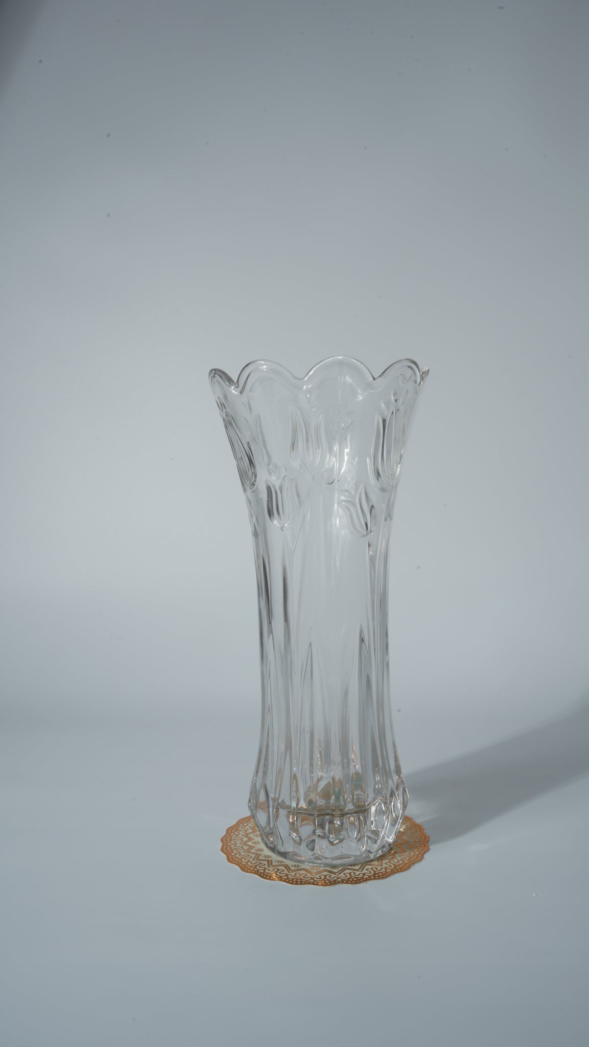 Clear Glass Vase – Cabbage Style