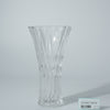 Clear Glass Vase – Ribbed Hourglass Shape