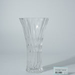 Clear Glass Vase – Ribbed Hourglass Shape