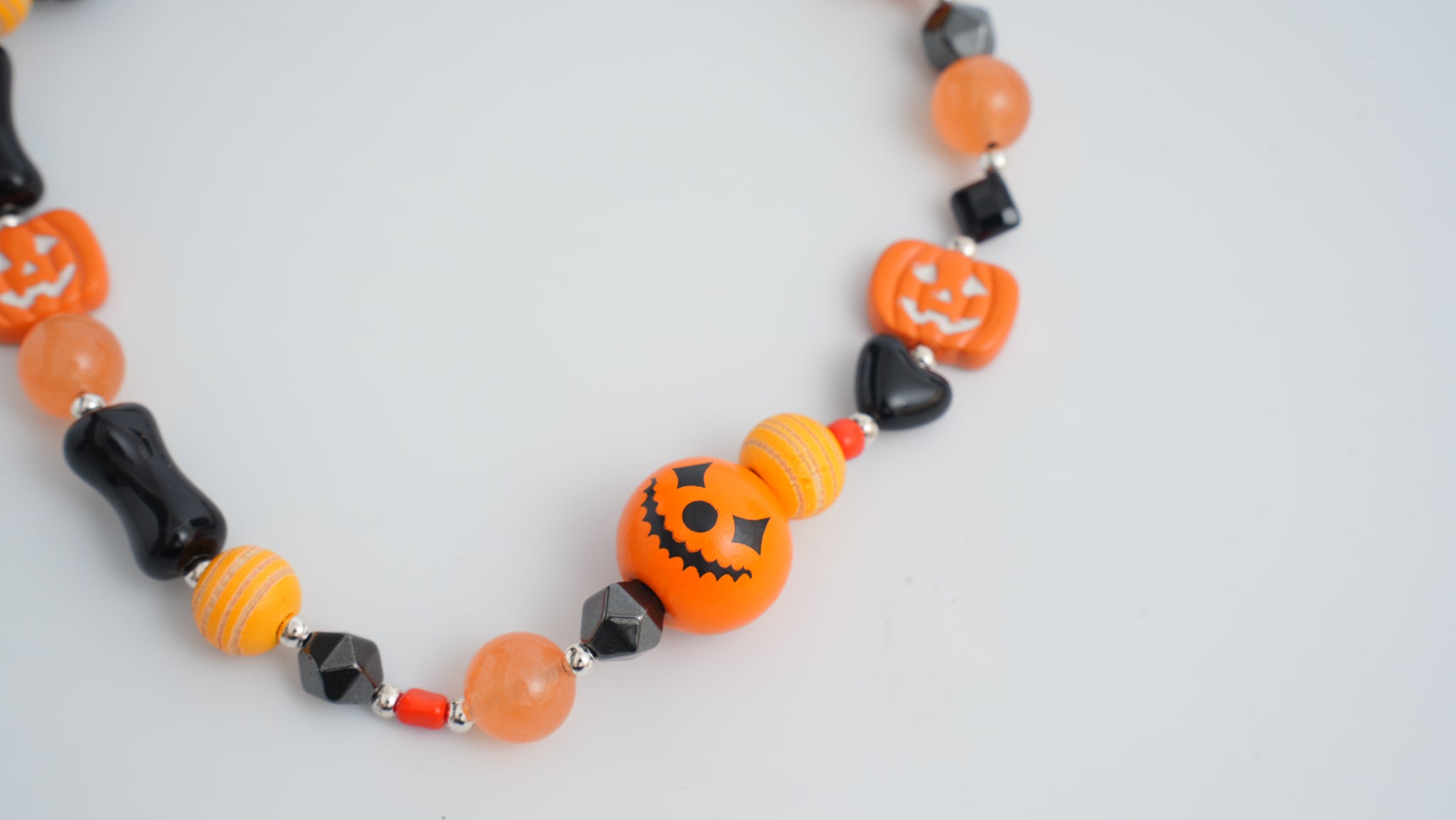 Grinning Pumpkin Multi-Gem Phone Charm