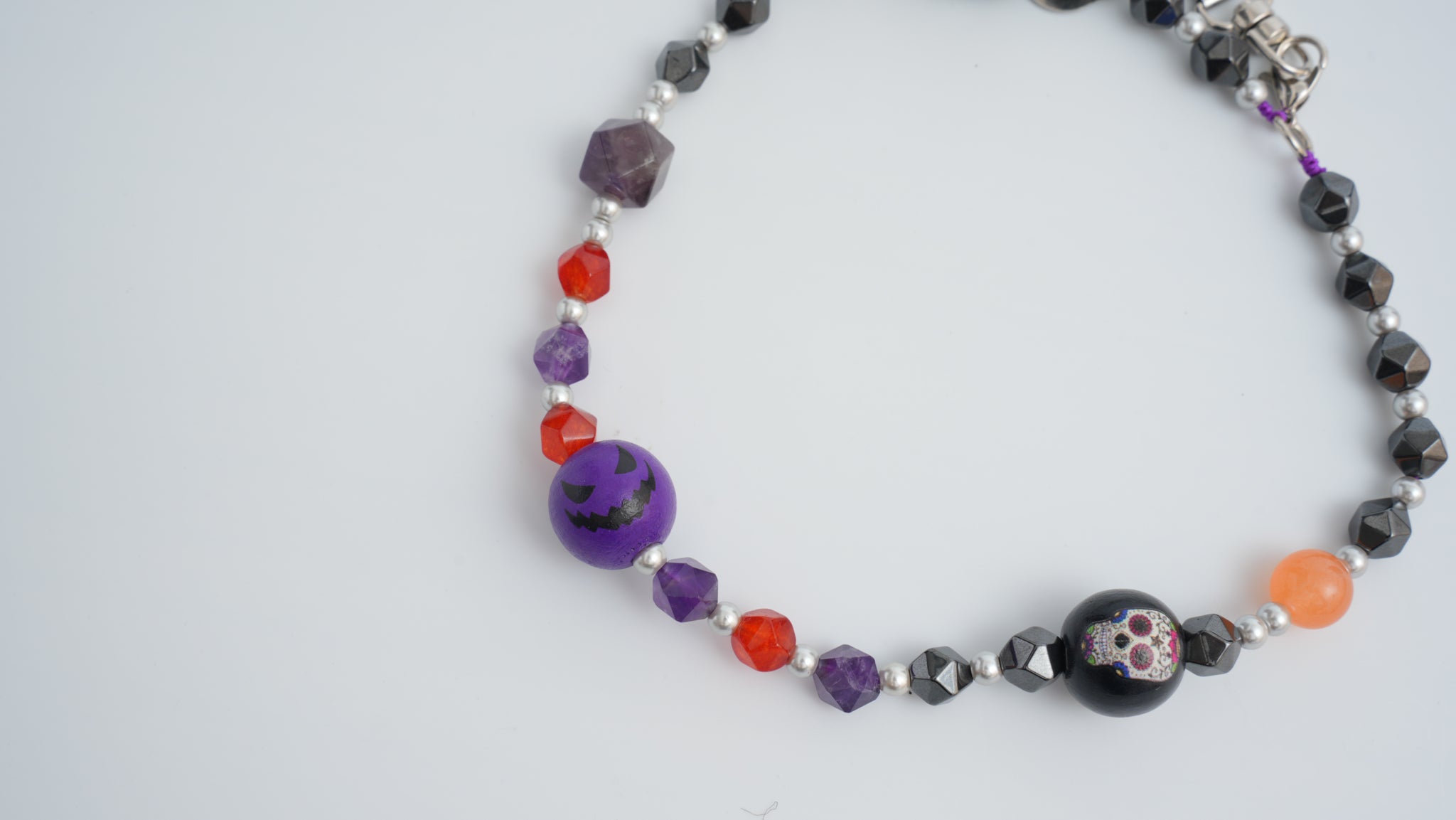 Rock Skull Multi-Gem Phone Charm