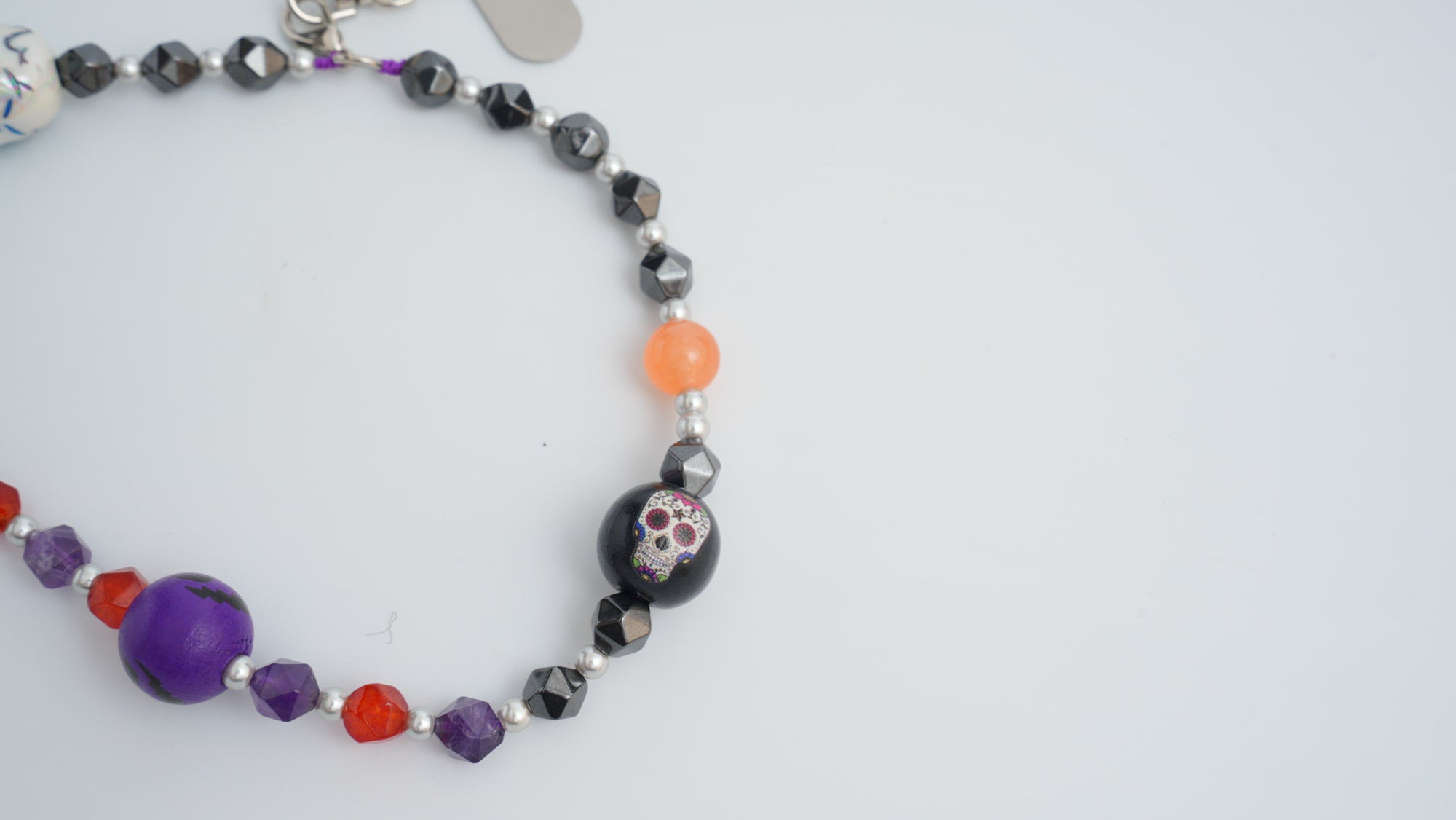Rock Skull Multi-Gem Phone Charm