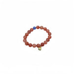 Agate and Sapphire Lotus Pod Pendant Bracelet