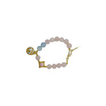 Rose Quartz and Sachet Ball Bracelet