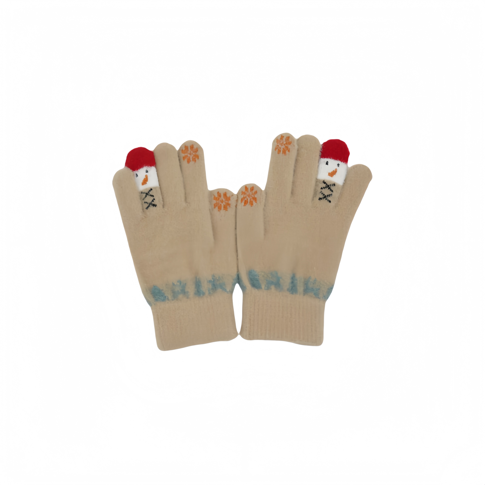 Knit Gloves - Snowman