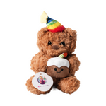 Teddy Bear Holding a Cake