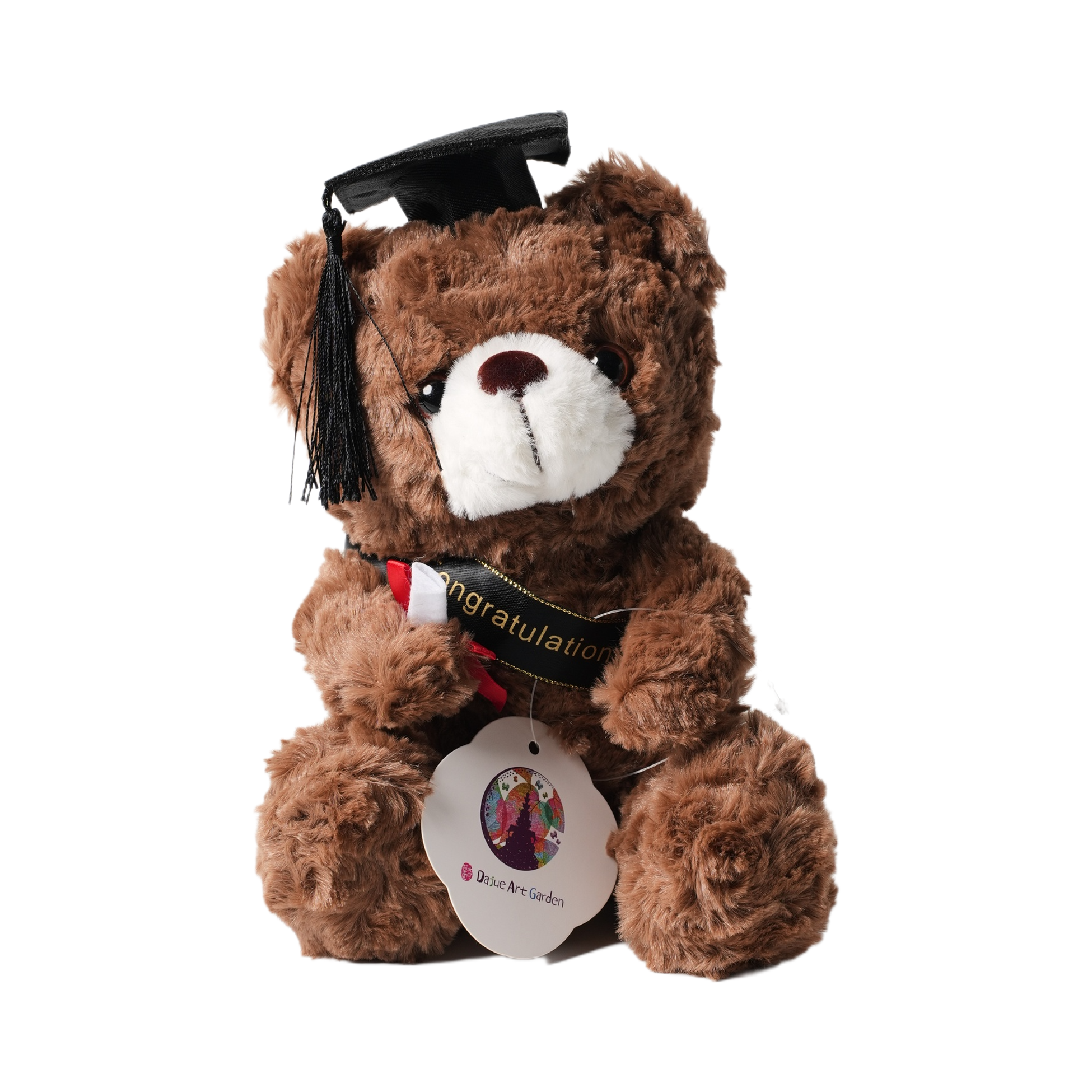 Dark Brown Bear with Black Hat