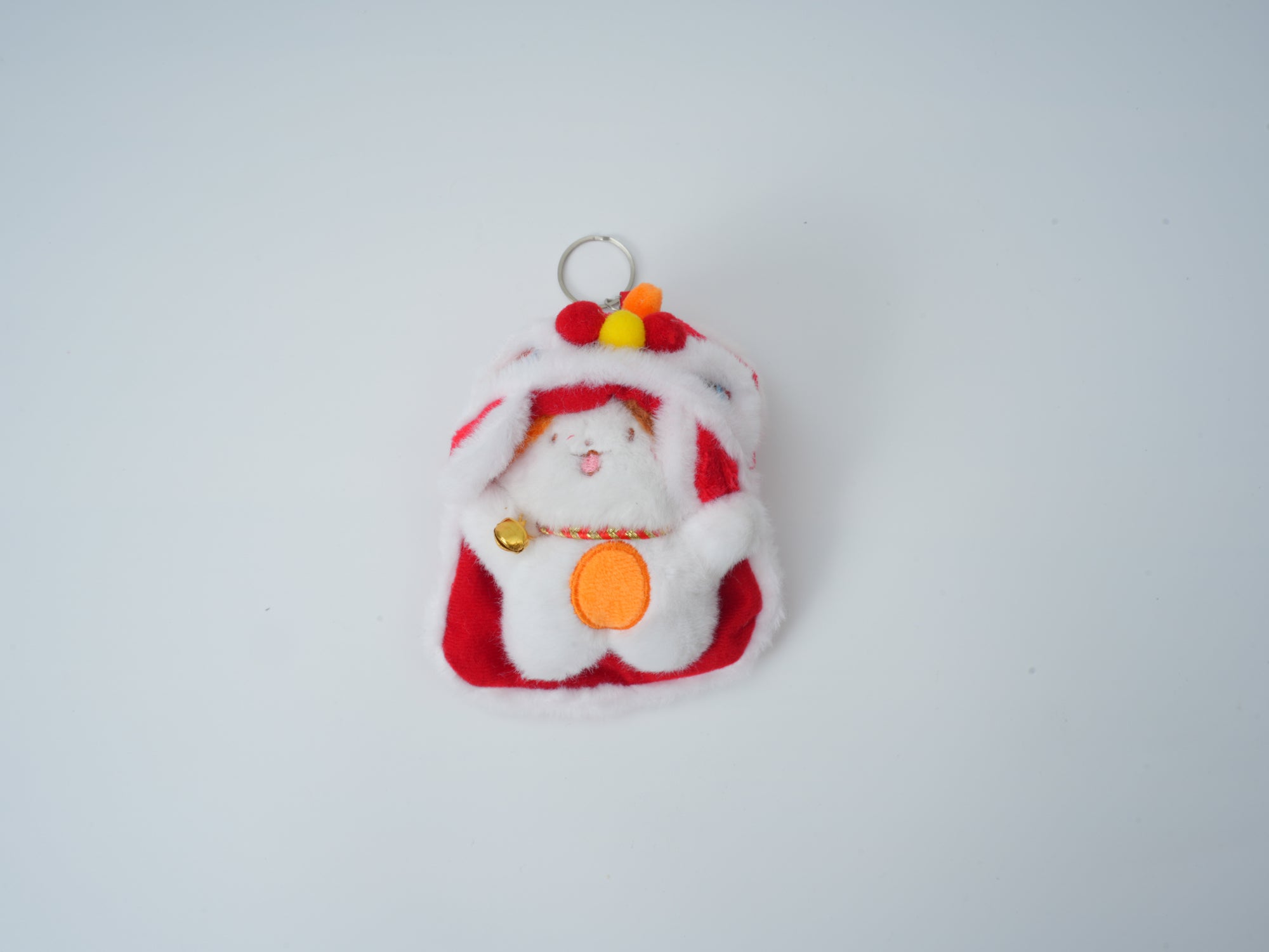 Plush Lion Dance Cat Charm