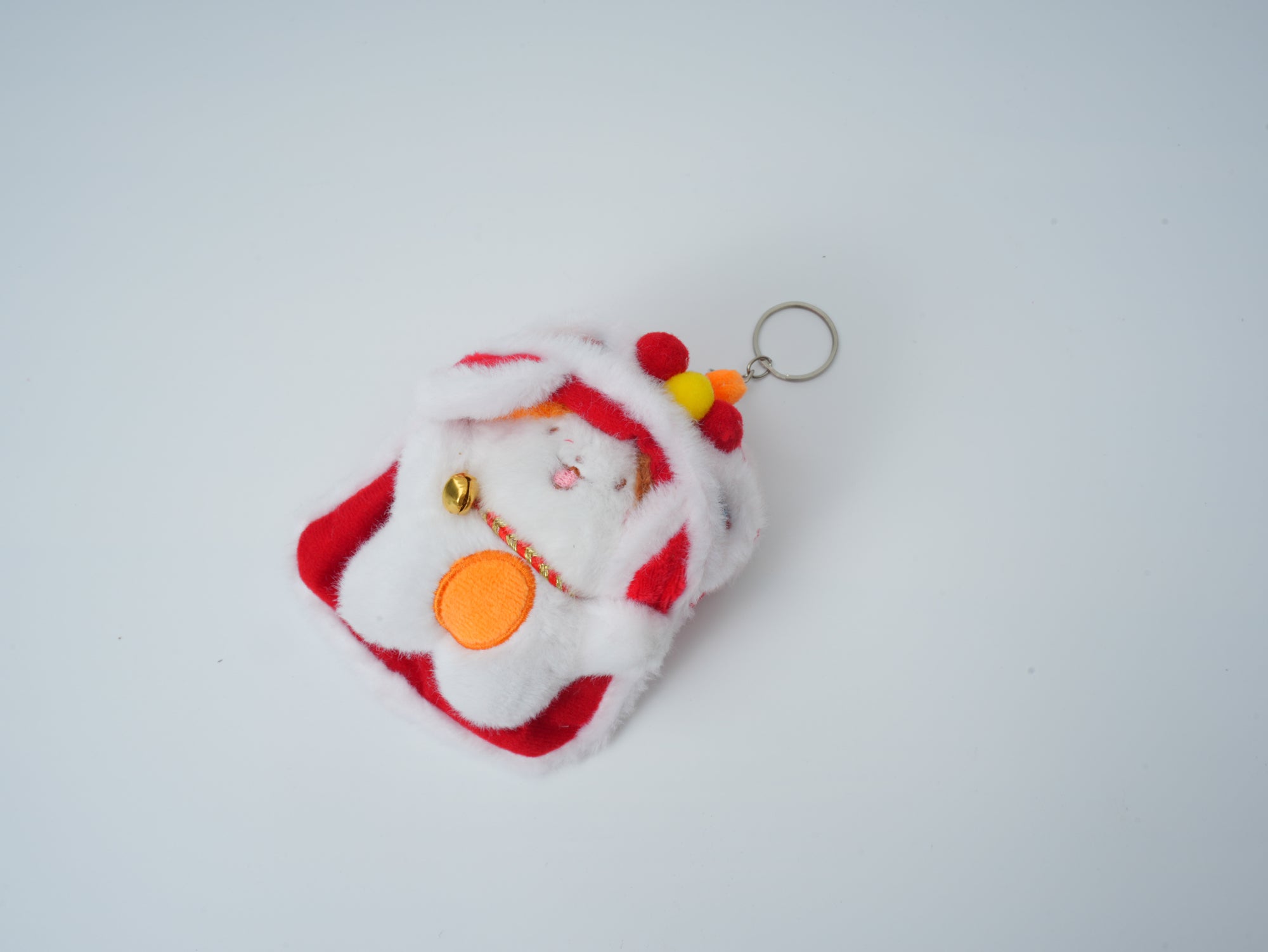 Plush Lion Dance Cat Charm