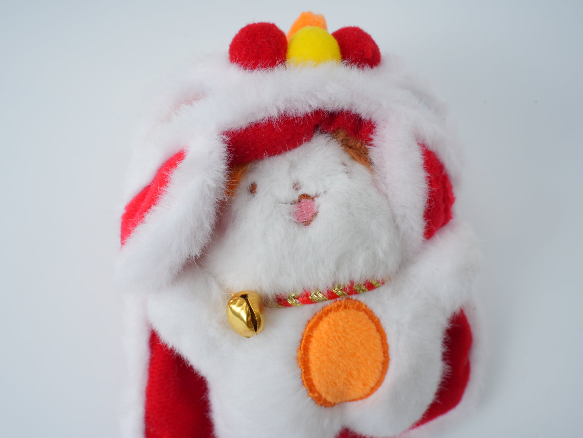Plush Lion Dance Cat Charm