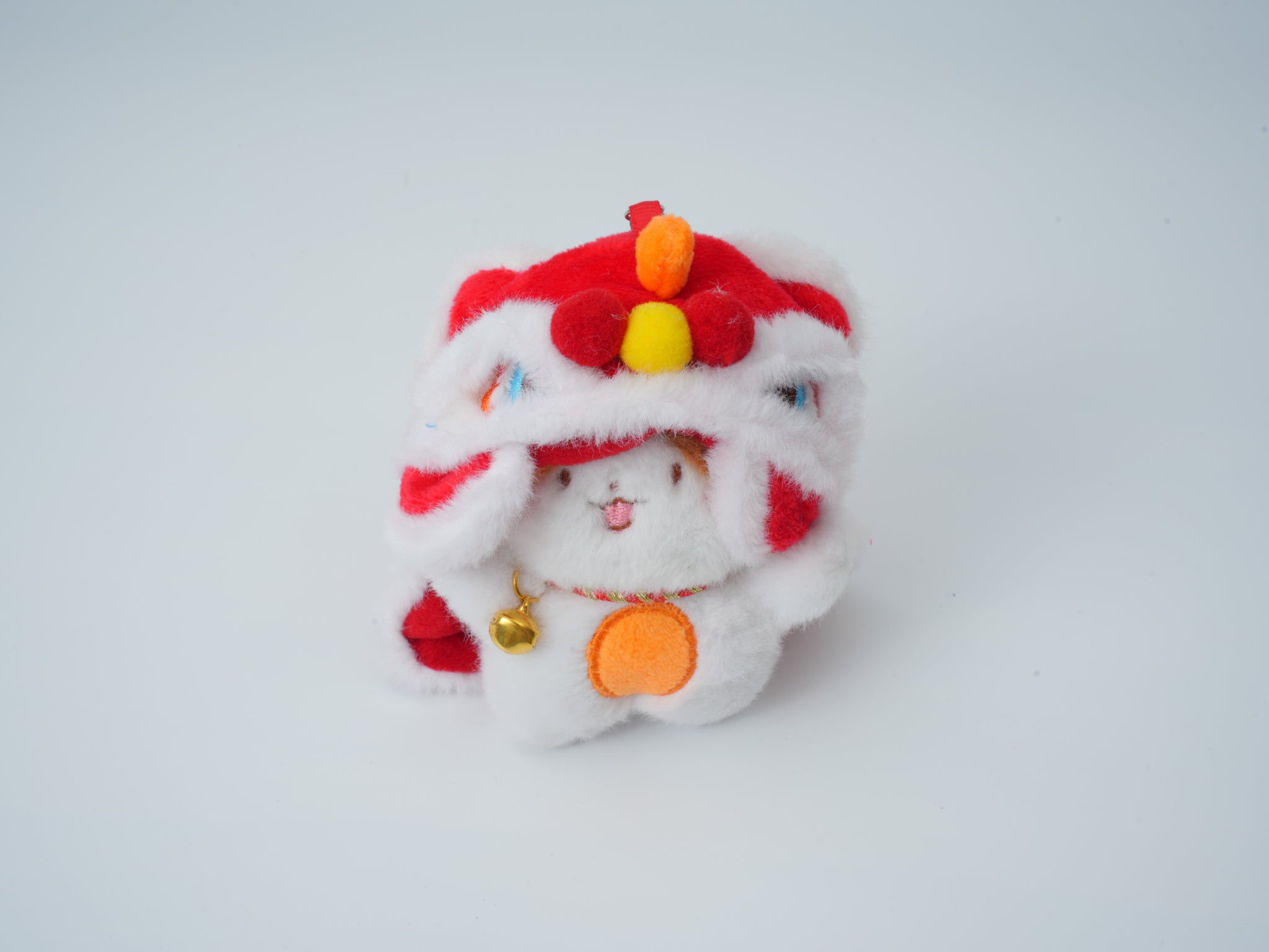 Plush Lion Dance Cat Charm