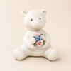 Ceramic Bear Holding Flowers - Sitting