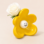 光澤檸檬黃微笑花瓶 – 小號