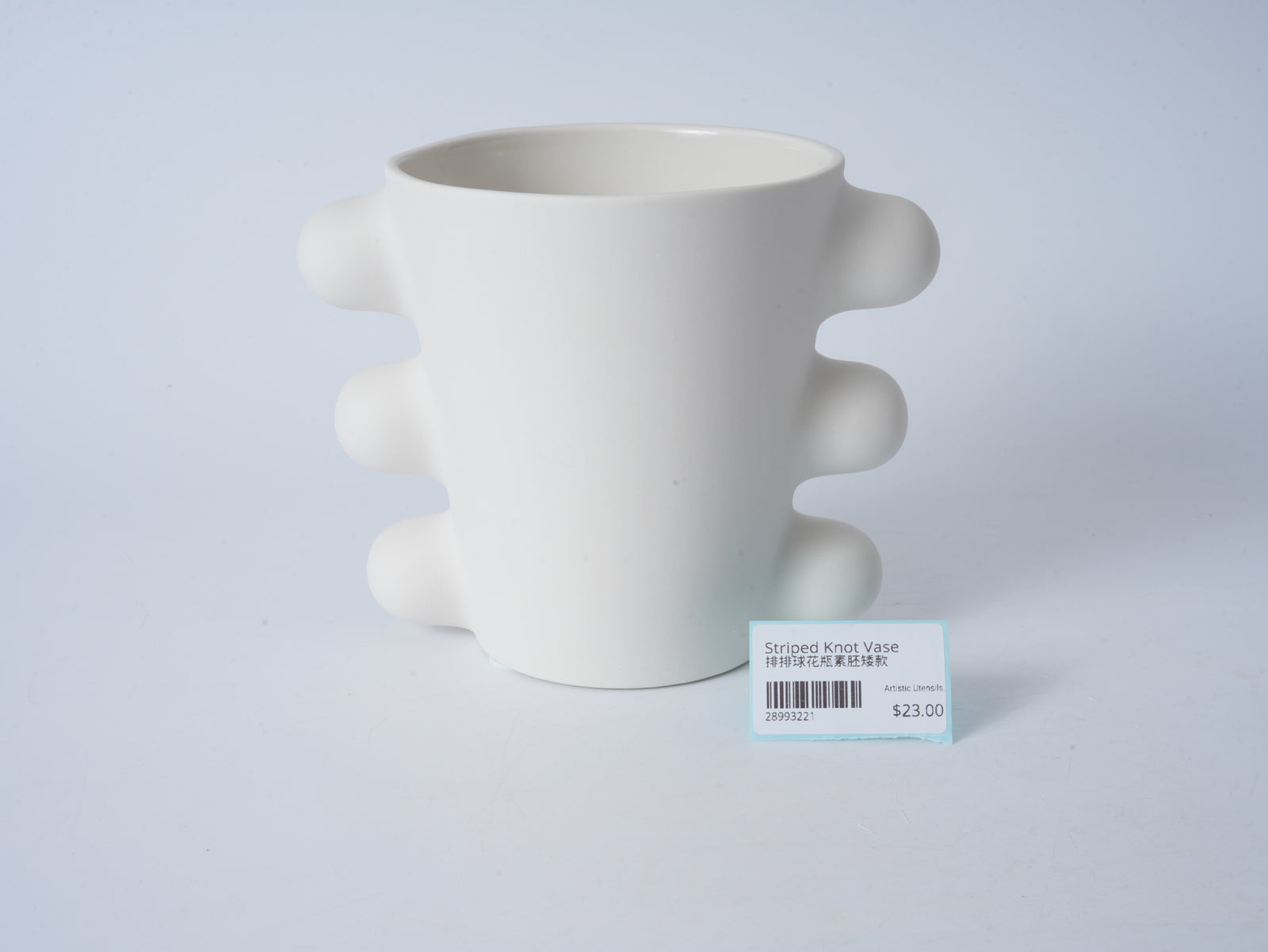 Volleyball-Inspired Vase – Unglazed Short Version