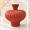 Lantern Fruit Vase – Matte Spicy Red, Small