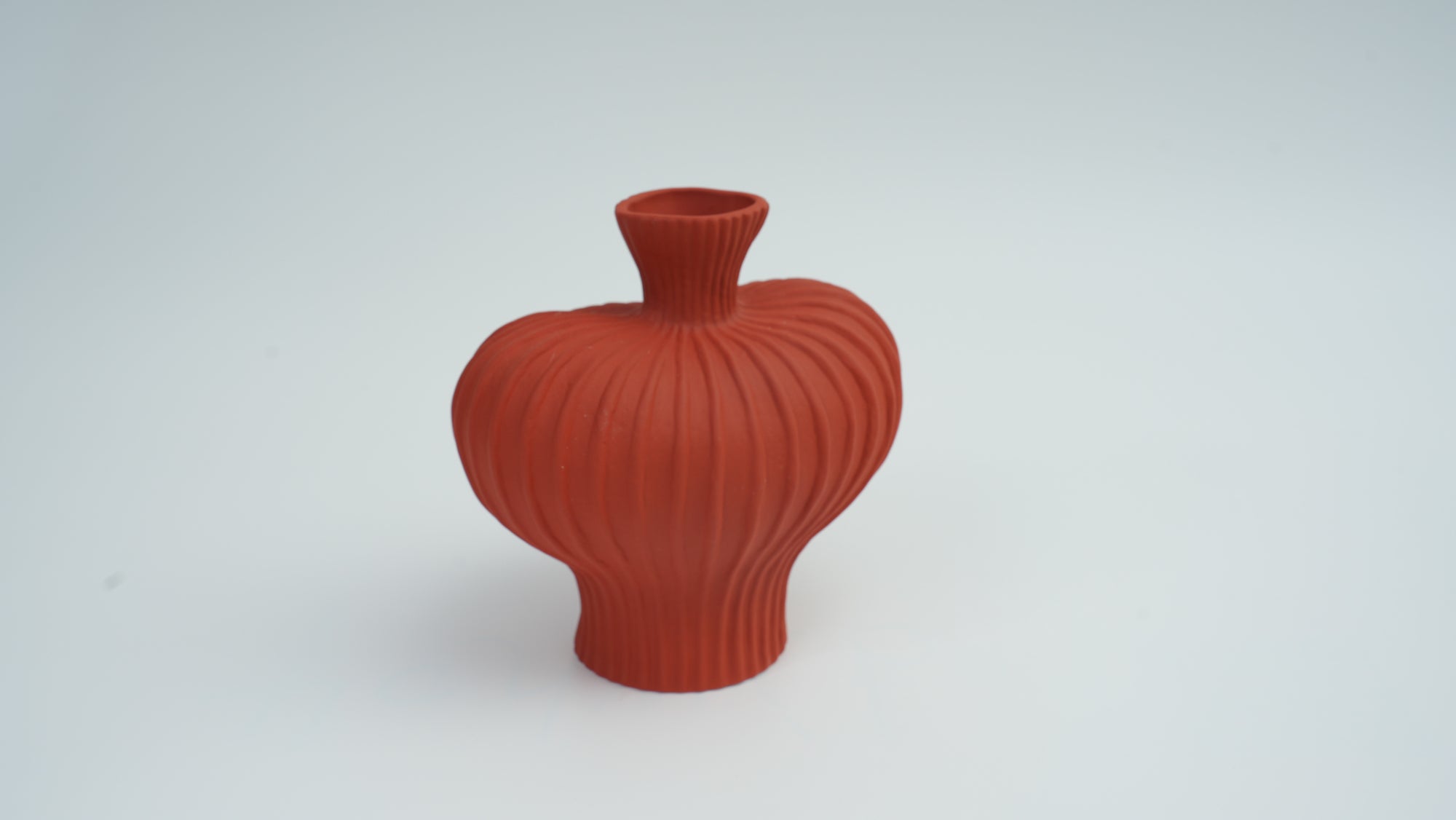 Lantern Fruit Vase – Matte Spicy Red, Small