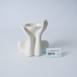 Half-Body Figurative Vase – Unglazed “Chin-in-Hand” Pose