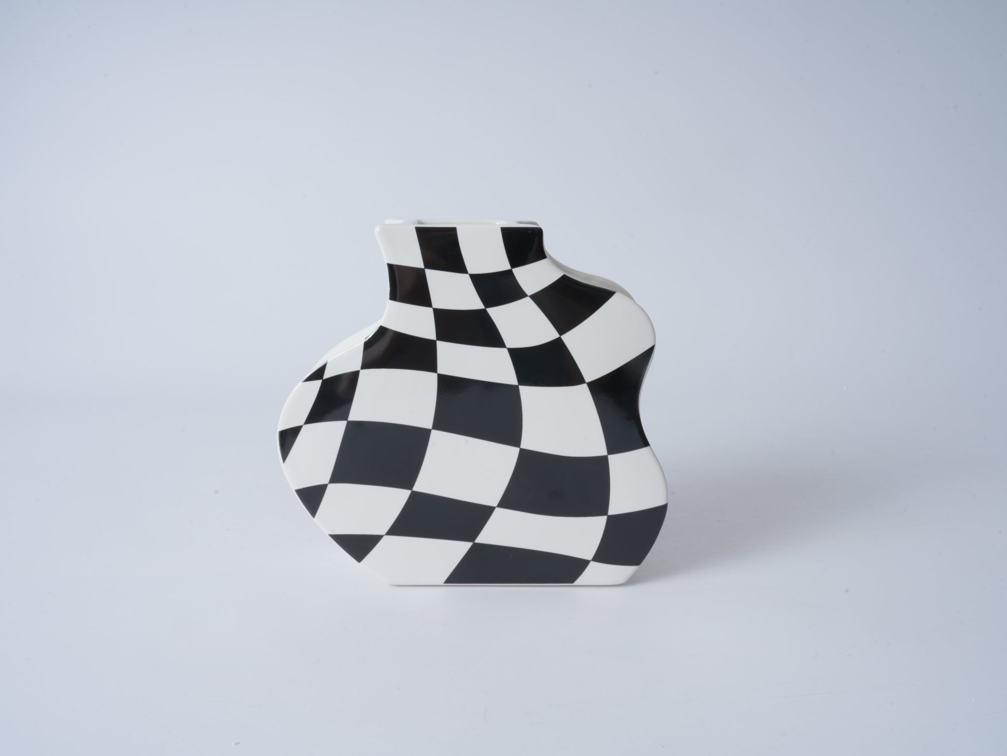 Classic Black Small Checkerboard Pattern Planter